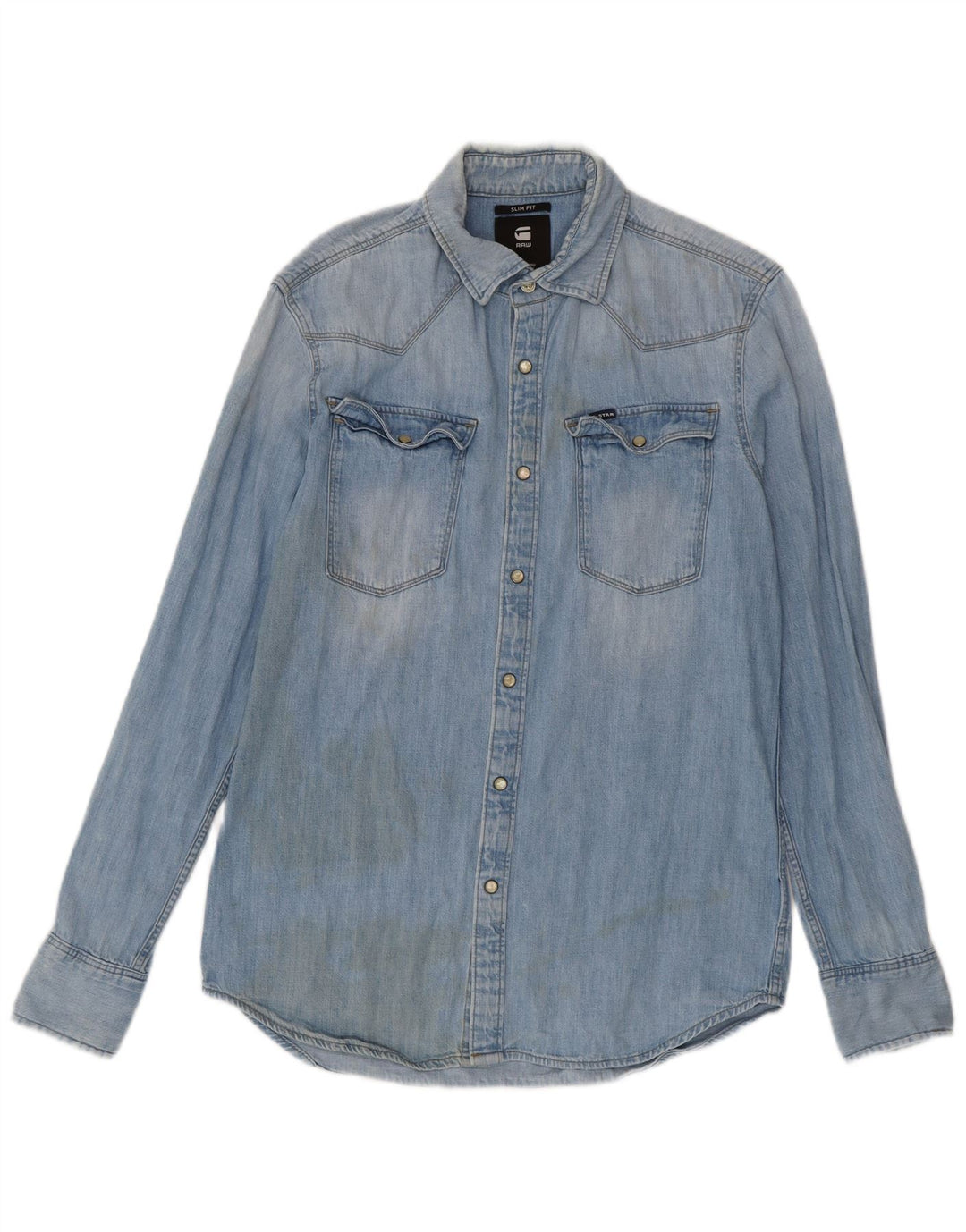 G-Star Hombre Camisa Vaquera Slim Fit Algodón Azul Medio