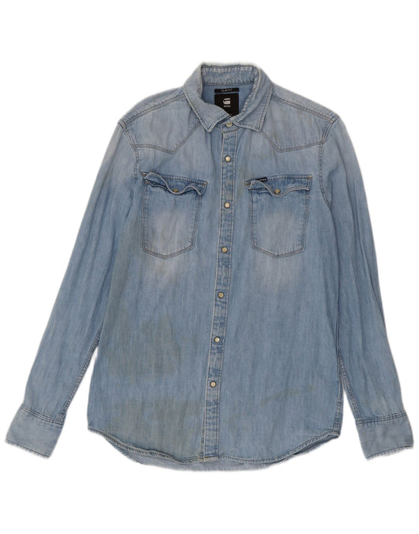 G-Star Hombre Camisa Vaquera Slim Fit Algodón Azul Medio