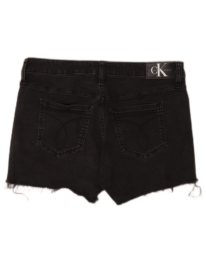 Pantalones cortos de mezclilla Calvin Klein para mujer W29 Algodón negro mediano