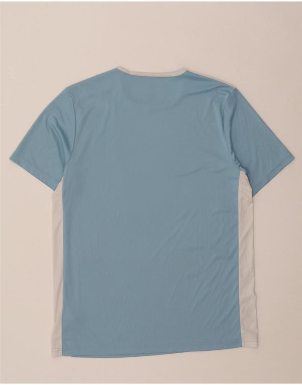 Adidas Hombre Climalite Camiseta Top Grande Azul Colorblock Poliéster