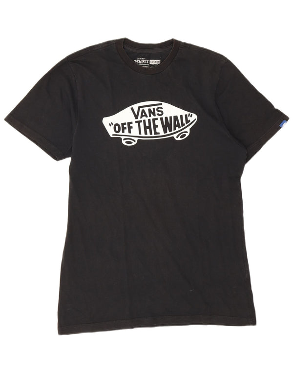 Vans Camiseta con gráfico de ajuste personalizado para hombre Top mediano de algodón negro