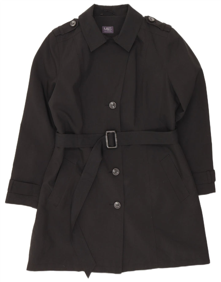 Marks & Spencer Gabardina para mujer UK 46 Grande Poliéster negro
