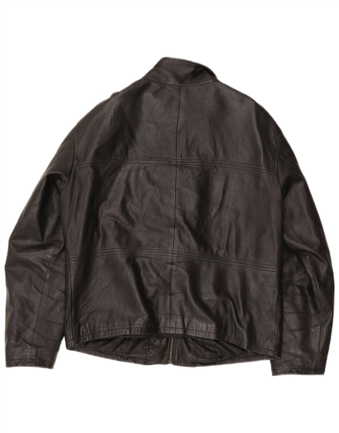 Vintage hombres chaqueta de cuero Reino Unido 38 medio negro