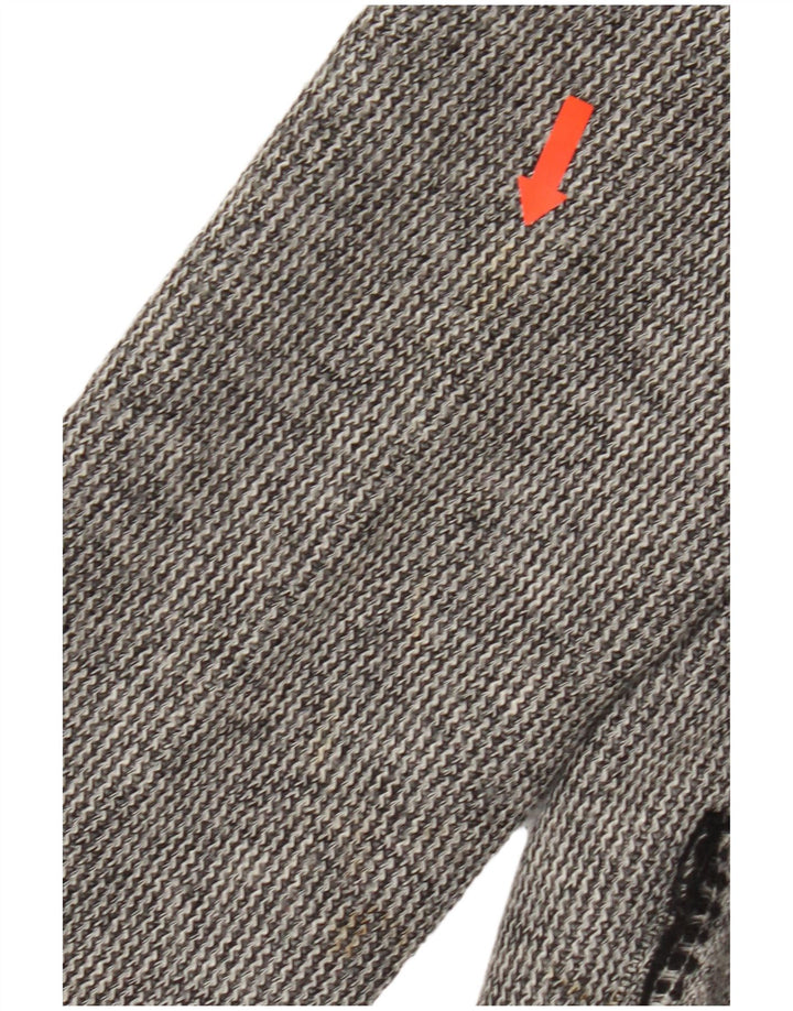 Luisa Spagnoli Chaqueta Blazer de 2 Botones para Mujer UK 44 Grande Gris Lana Virgen