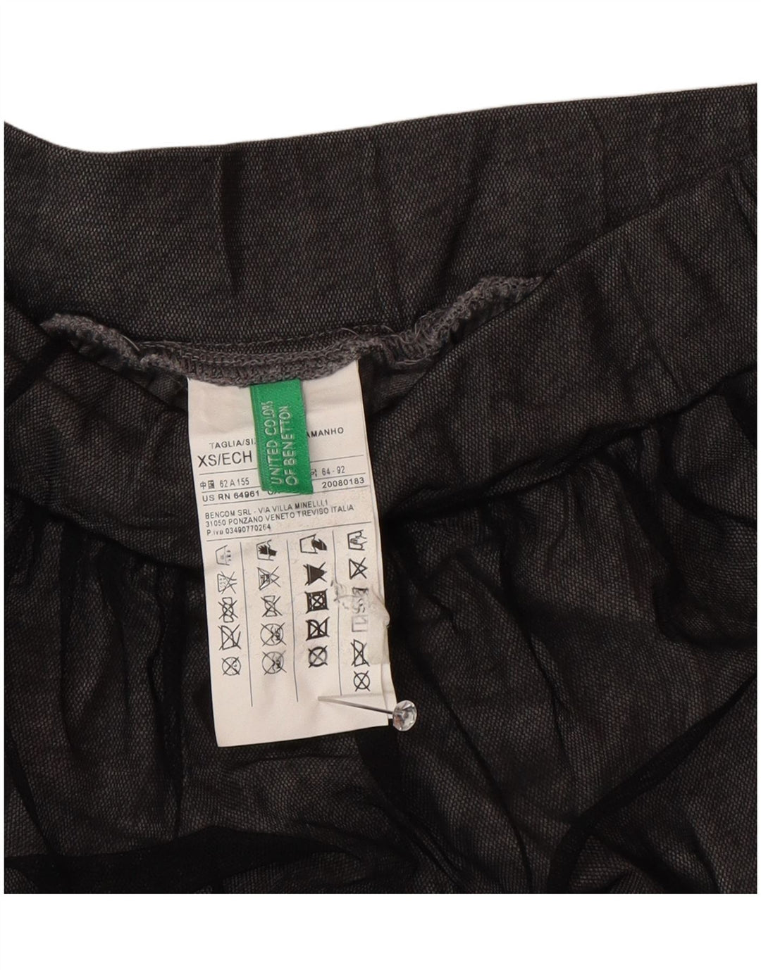 Falda Maxi Benetton Mujer XS W25 Gris Poliamida