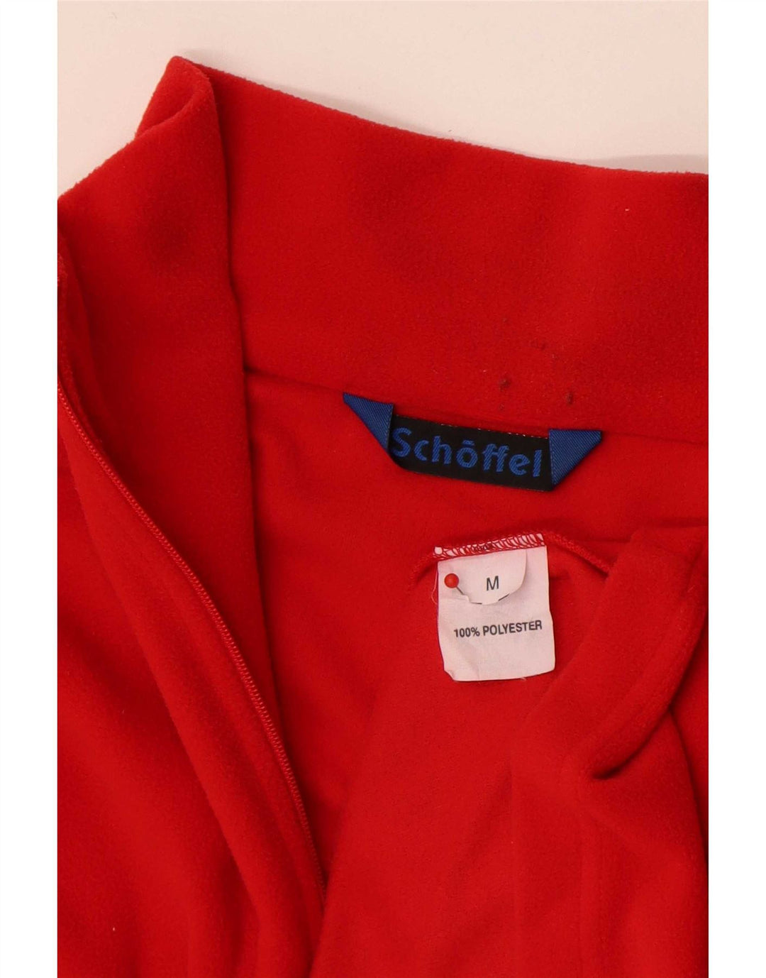 Schoffel Hombre Jersey De Forro Polar Con Cremallera Y Cuello Medio Rojo