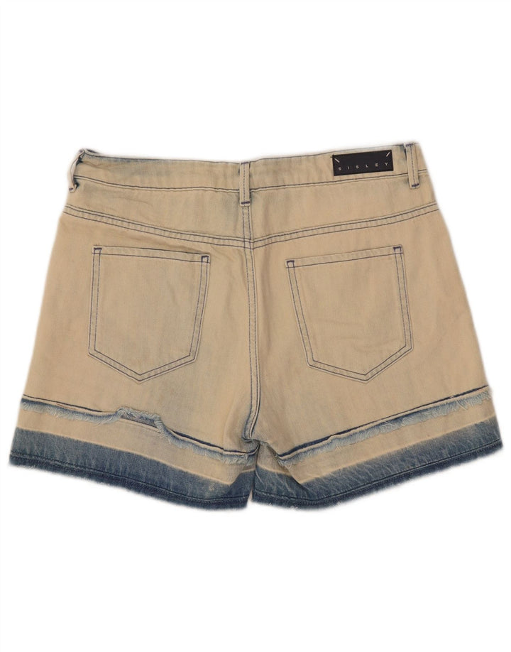 Shorts Vaqueros Mujer Sisley W28 Algodón Beige Medio