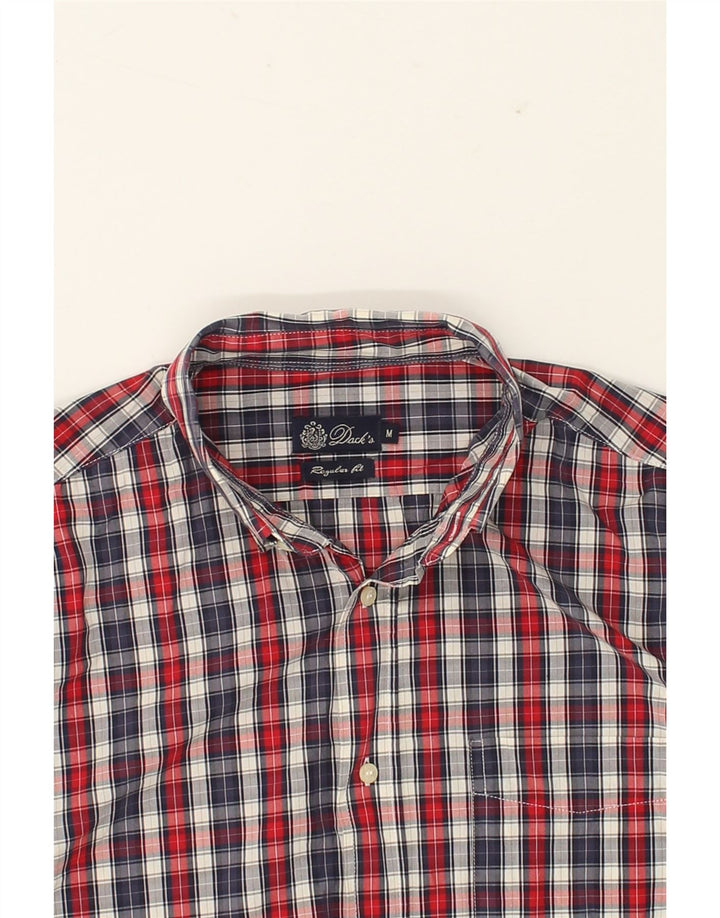 DACK'S Mens Regular Fit Shirt Medium Navy Blue Check Cotton Vintage Dack's and Second-Hand Dack's from Messina Hembry 