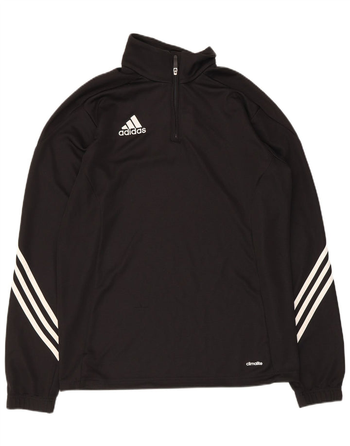 Adidas Climalite - Chándal con cremallera y cuello para hombre, color negro