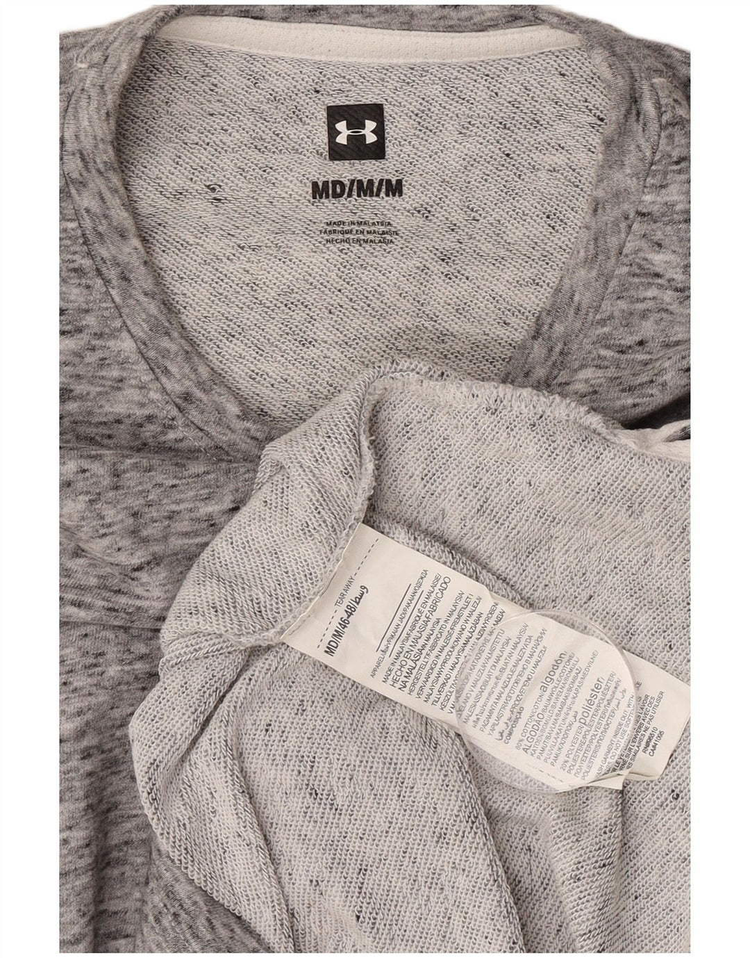 Under Armour Hombre Sudadera con gráfico tipo jersey de algodón moteado en gris medio