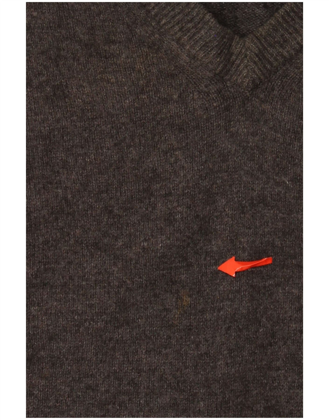 Lyle & Scott Jersey con cuello en V para hombre, talla 2XL, lana virgen gris