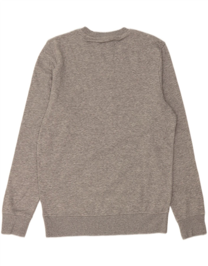 JACK & JONES Hombre Sudadera Gráfica Jersey De Algodón Moteado Gris Medio