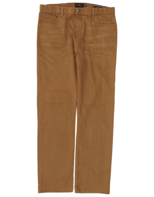 Marks & Spencer Vaqueros rectos para hombre W38 L33 Algodón marrón