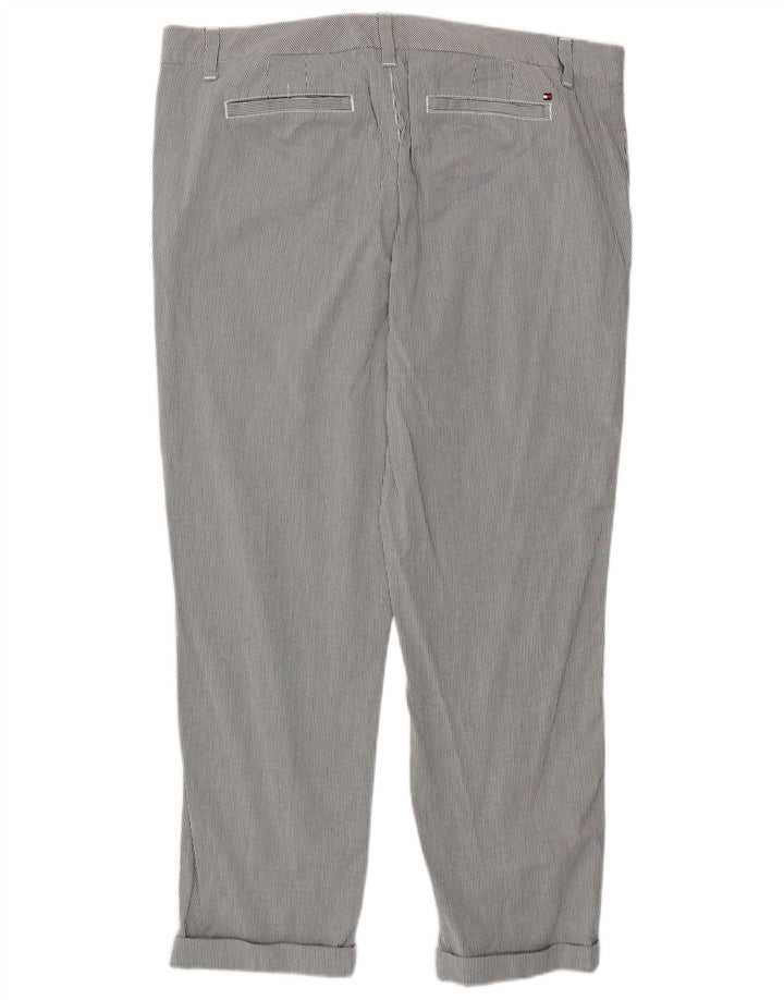 Tommy Hilfiger Pantalones cortos para mujer US 14 XL W38 L26 Gris Rayas