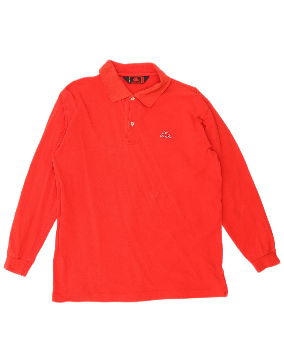 Kappa Polo De Manga Larga Para Hombre Algodón Rojo Medio