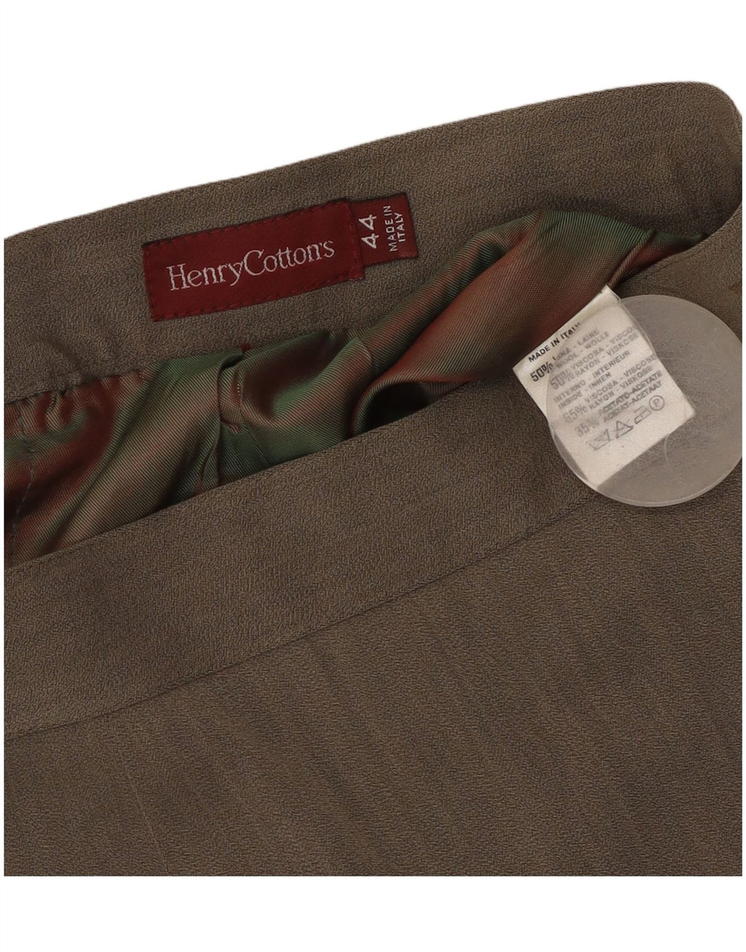 HENRY COTTONS Falda lápiz para mujer IT 44 Mediana W28 Lana gris