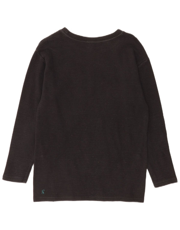 Joules Top Mujer Manga Larga UK 10 Small Algodón Negro