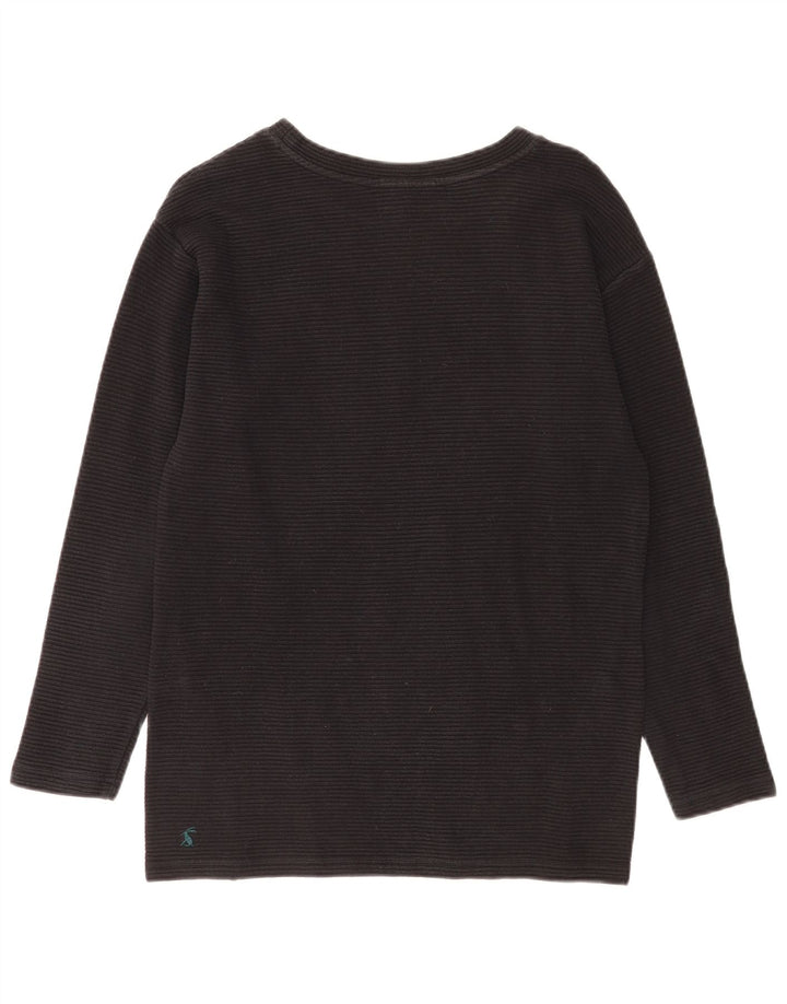 Joules Top Mujer Manga Larga UK 10 Small Algodón Negro