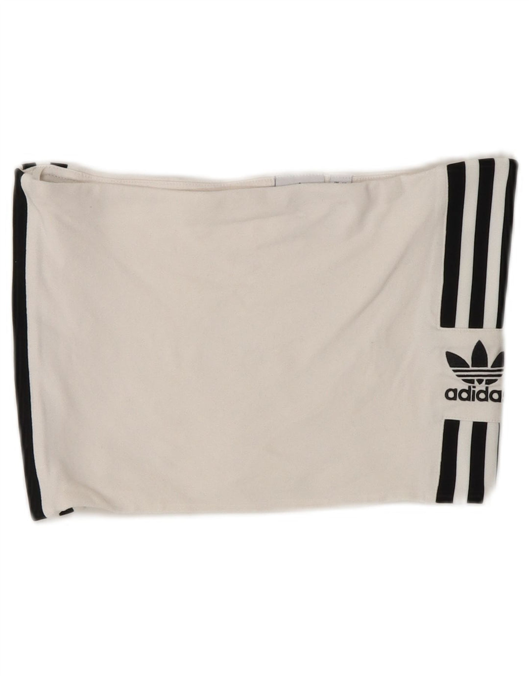 ADIDAS Womens Crop Off Shoulder Top UK 10 Small  White Cotton Vintage Adidas and Second-Hand Adidas from Messina Hembry 