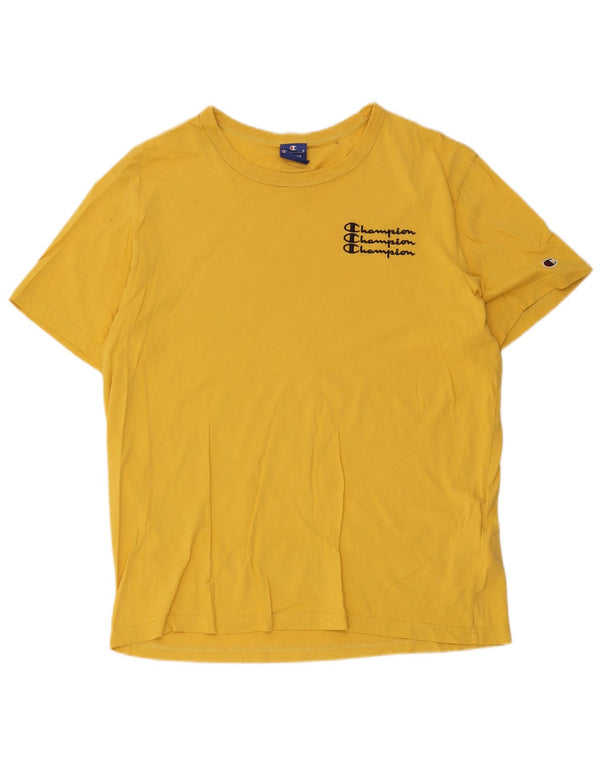 Champion Camiseta Gráfica Hombre Top XL Algodón Amarillo