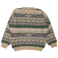 Vintage hombres cuello redondo jersey suéter IT 48/50 medio multicolor