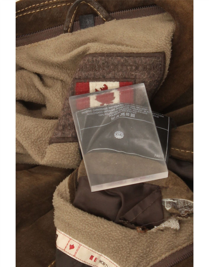 C&A Chaqueta de ante para hombre UK 36 Small Brown Leather