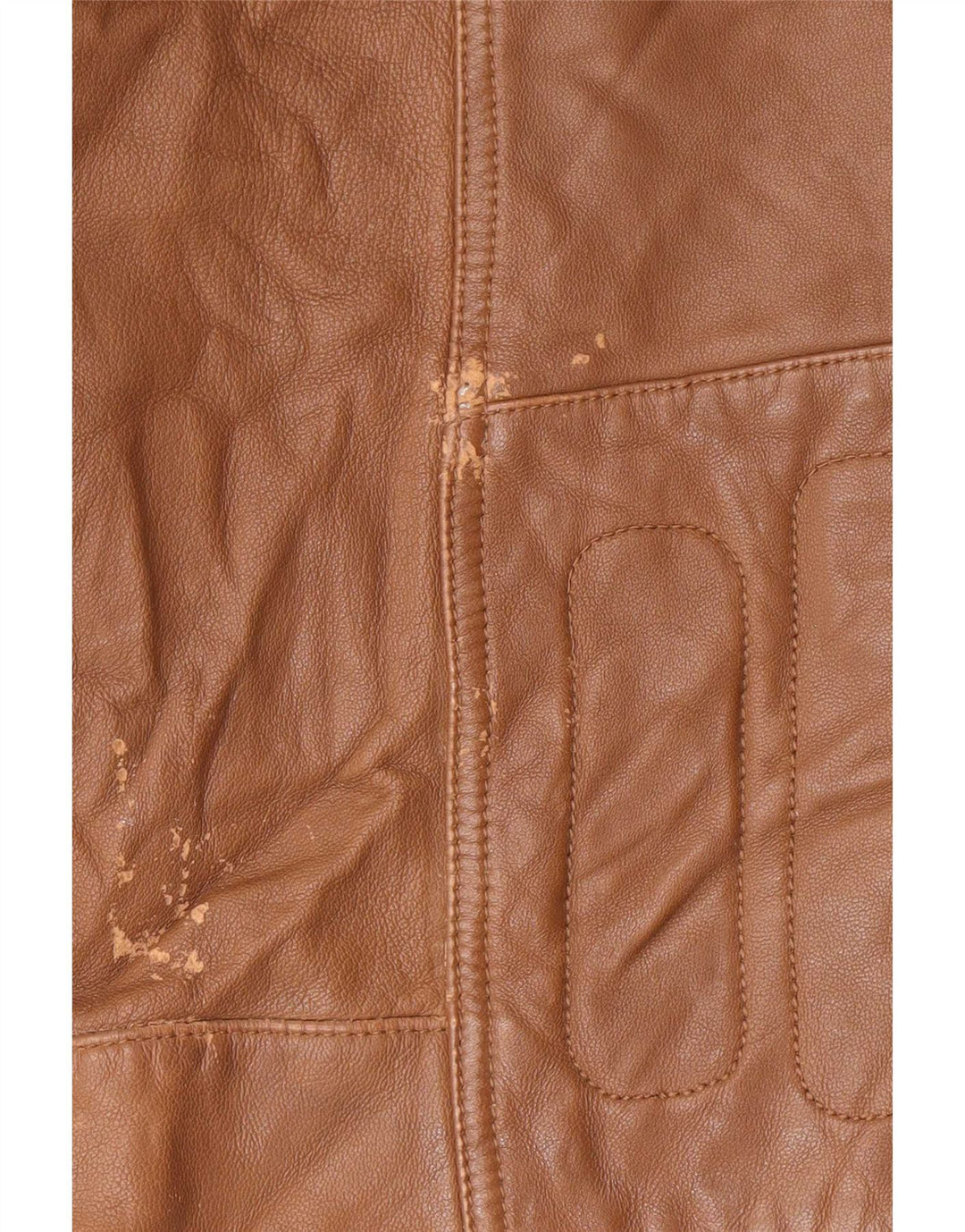 Hugo Boss Chaqueta motera de cuero para hombre UK 36 Small Brown