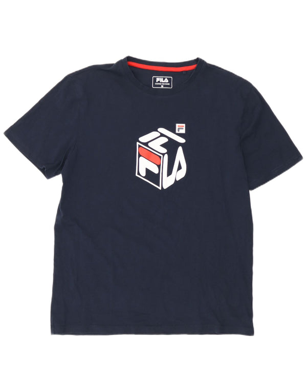 Fila Hombre Graphic Camiseta Top Medium Azul Marino