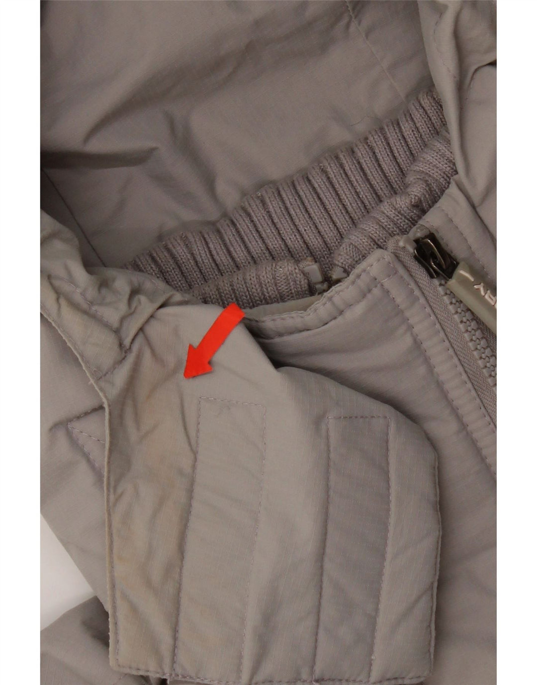 Superdry Chaqueta cortavientos con capucha para mujer UK 46 Large Grey Nylon