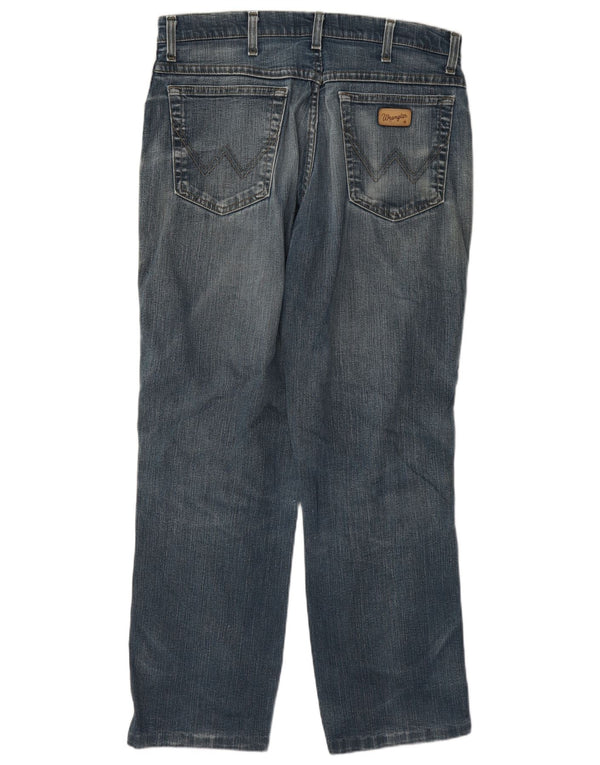 Wrangler Vaqueros rectos elásticos Texas para hombre W33 L30 Algodón azul