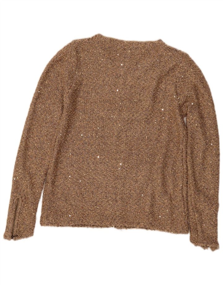 Zara Mujer Cárdigan Suéter UK 12 Medium Beige