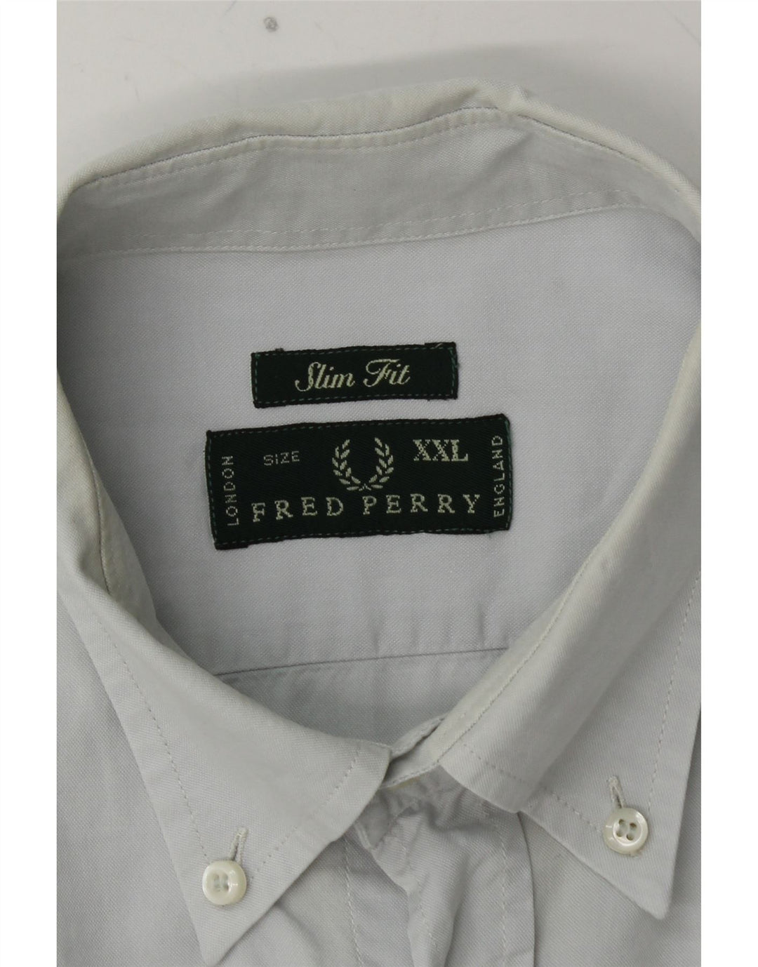 FRED PERRY Camisa ajustada para hombre 2XL Algodón azul