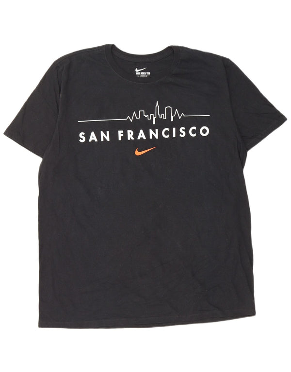 Nike Camiseta gráfica San Francisco para hombre Top XL Algodón negro