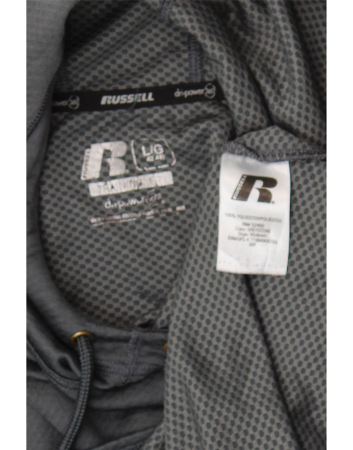 Russell Athletic Hombre Dri-Power Sudadera con capucha Jersey Grande Gris Poliéster