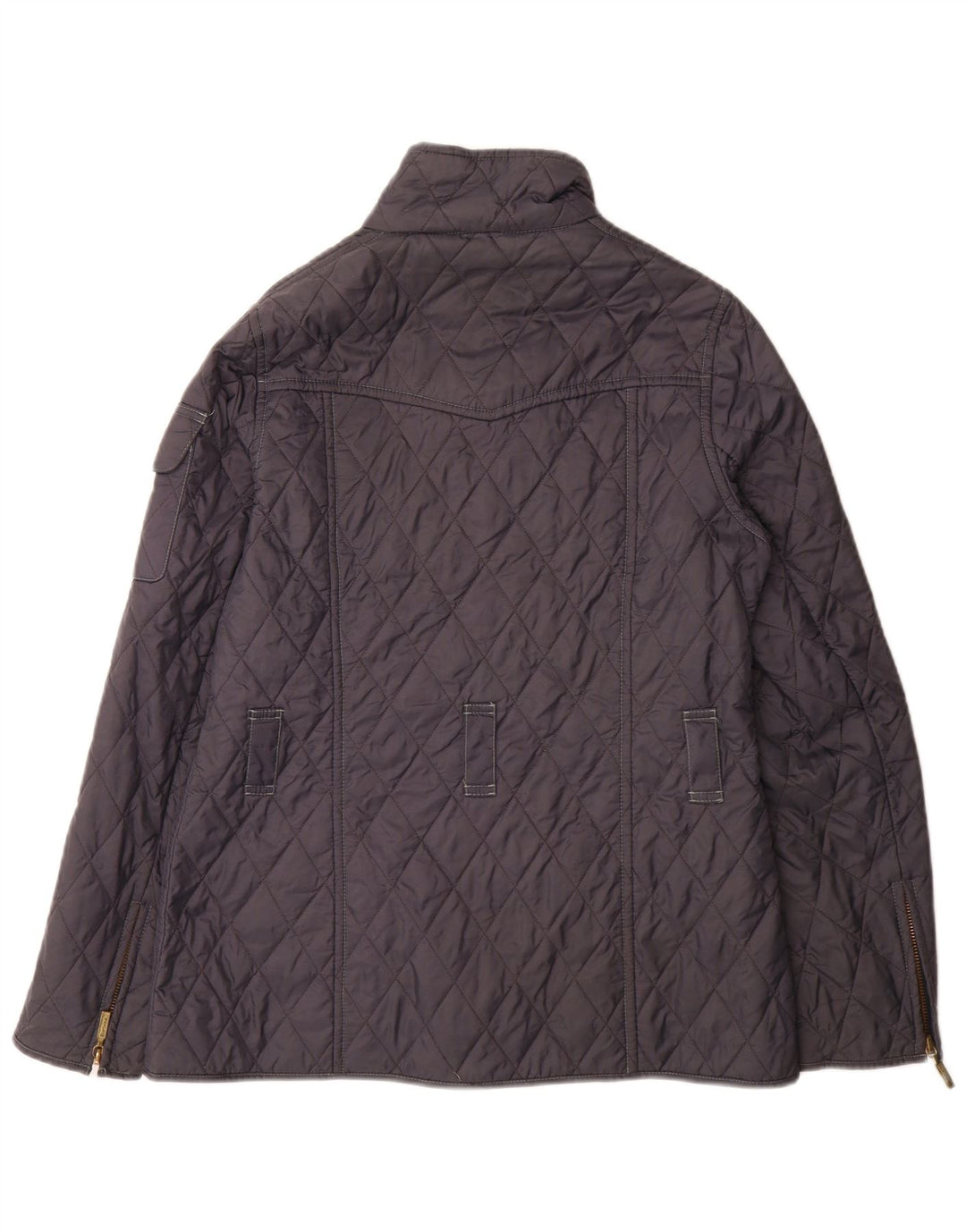Barbour Chaqueta Acolchada Para Mujer UK 12 Mediana Azul Marino Poliamida