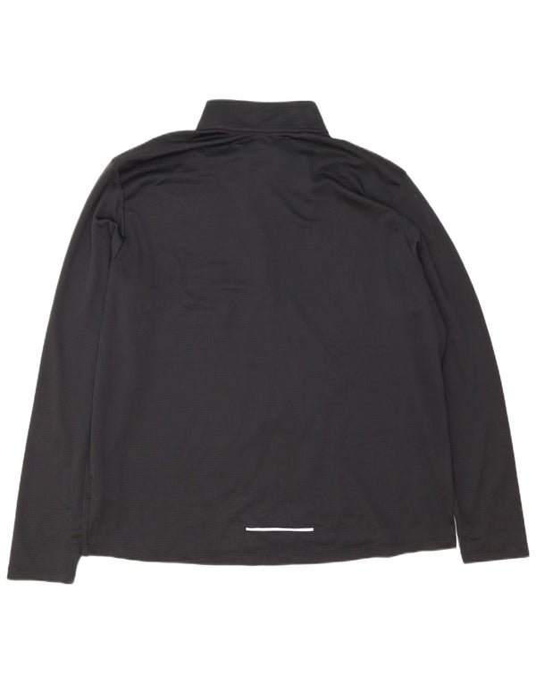 Nike Dri Fit - Chándal con cremallera y cuello para hombre, talla 2XL, poliéster negro