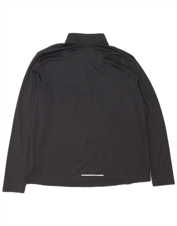Nike Dri Fit - Chándal con cremallera y cuello para hombre, talla 2XL, poliéster negro