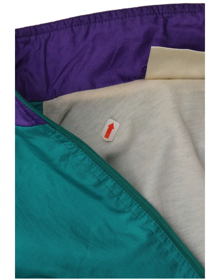 Adidas Hombre Retro Chándal Top Chaqueta UK 36/38 Small Turquesa Poliamida