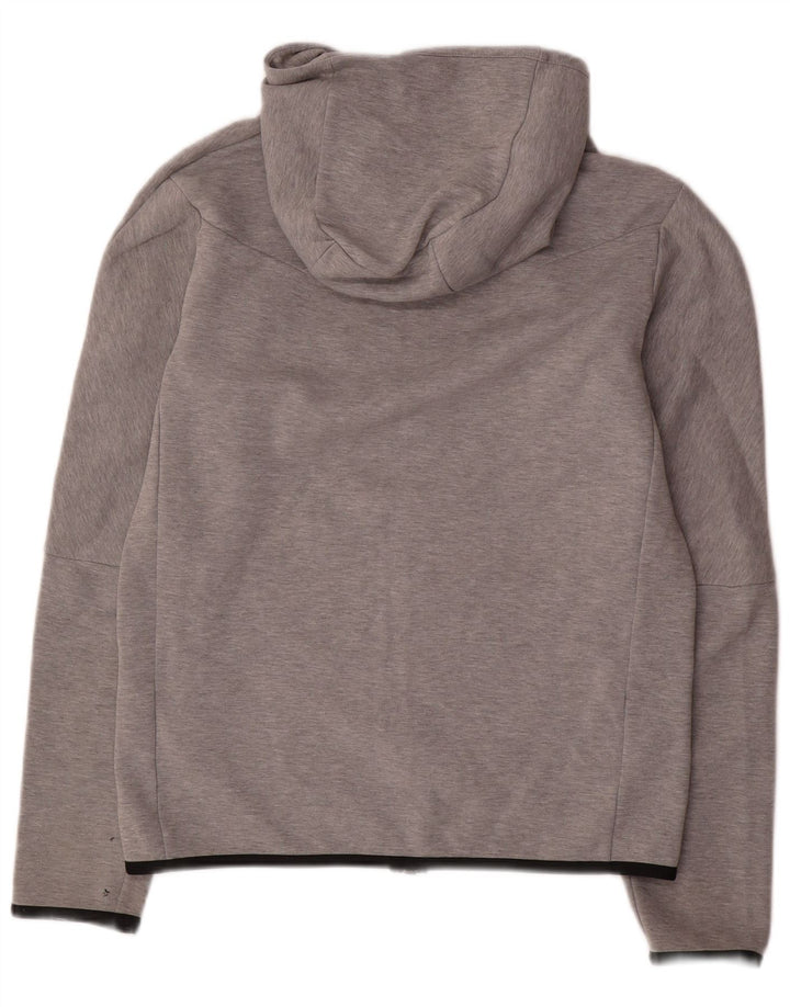 Nike - Sudadera con capucha y cremallera para hombre, talla pequeña, algodón gris