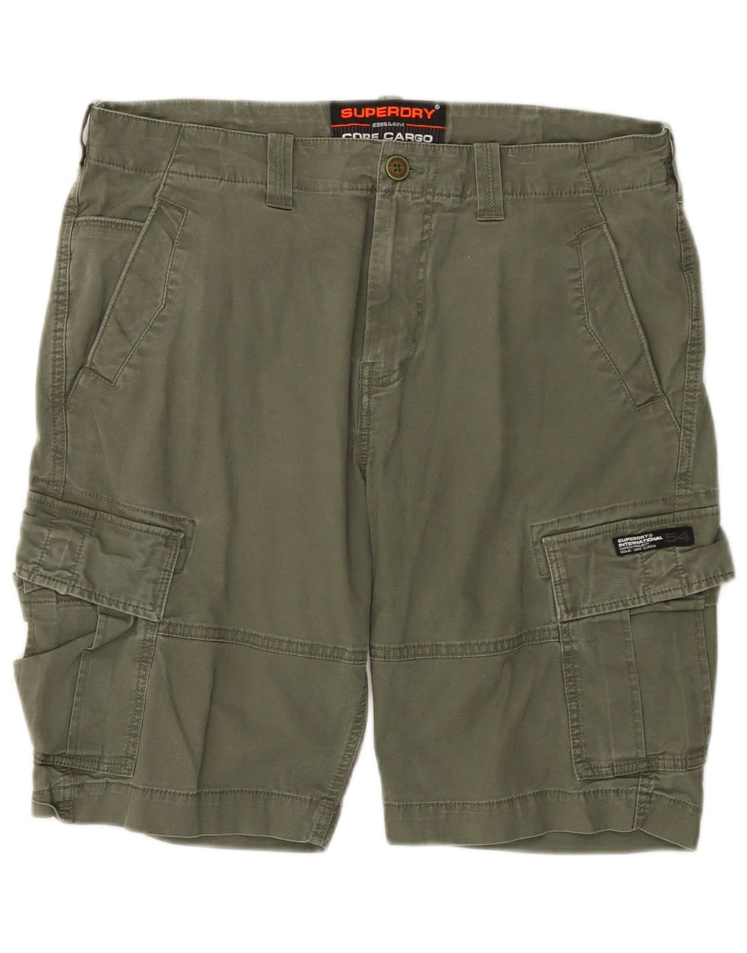 SUPERDRY Shorts cargo para hombre W36 Large Khaki Cotton