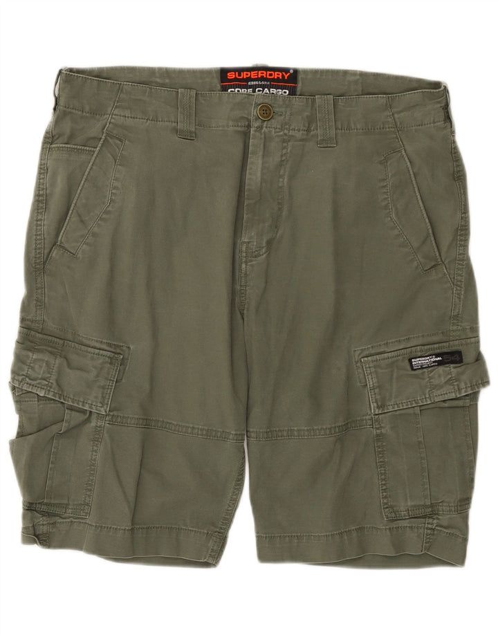 SUPERDRY Shorts cargo para hombre W36 Large Khaki Cotton