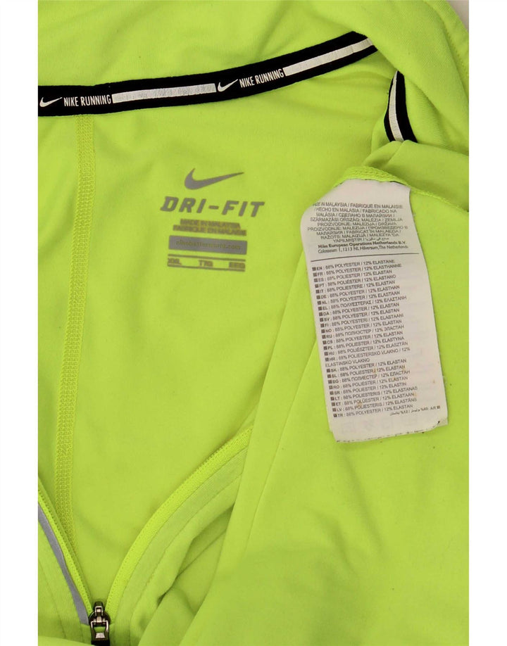 Nike Dri Fit - Chándal con cremallera y cuello para hombre, talla 2XL, poliéster verde