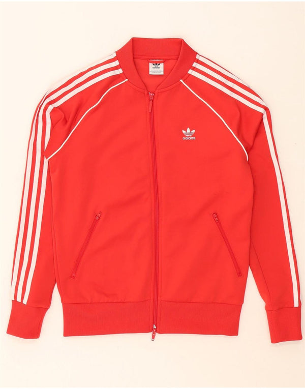 ADIDAS Hombre Chándal Top Chaqueta Pequeña Algodón Rojo