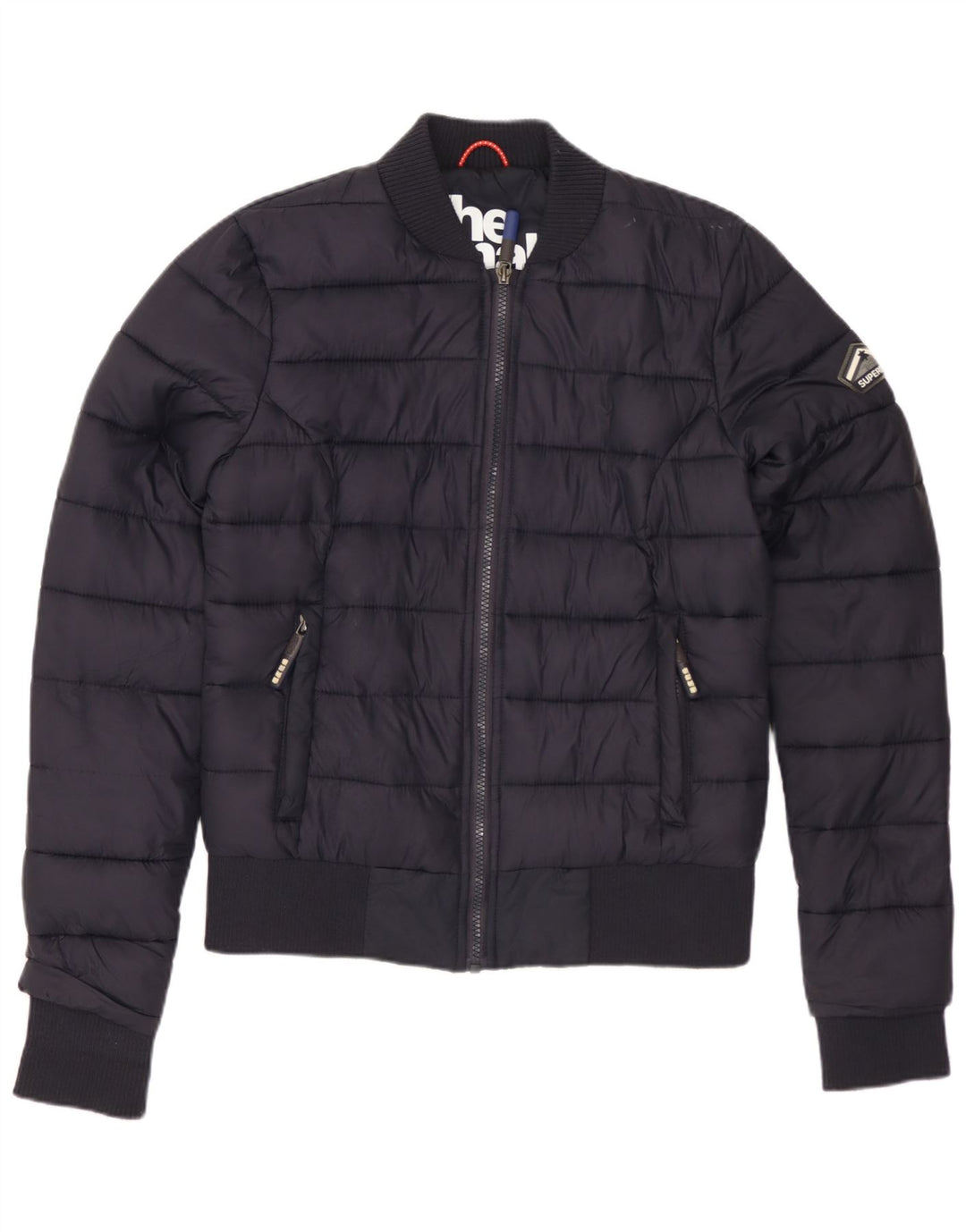 SUPERDRY Chaqueta acolchada para mujer UK 10 Small Azul marino Poliéster