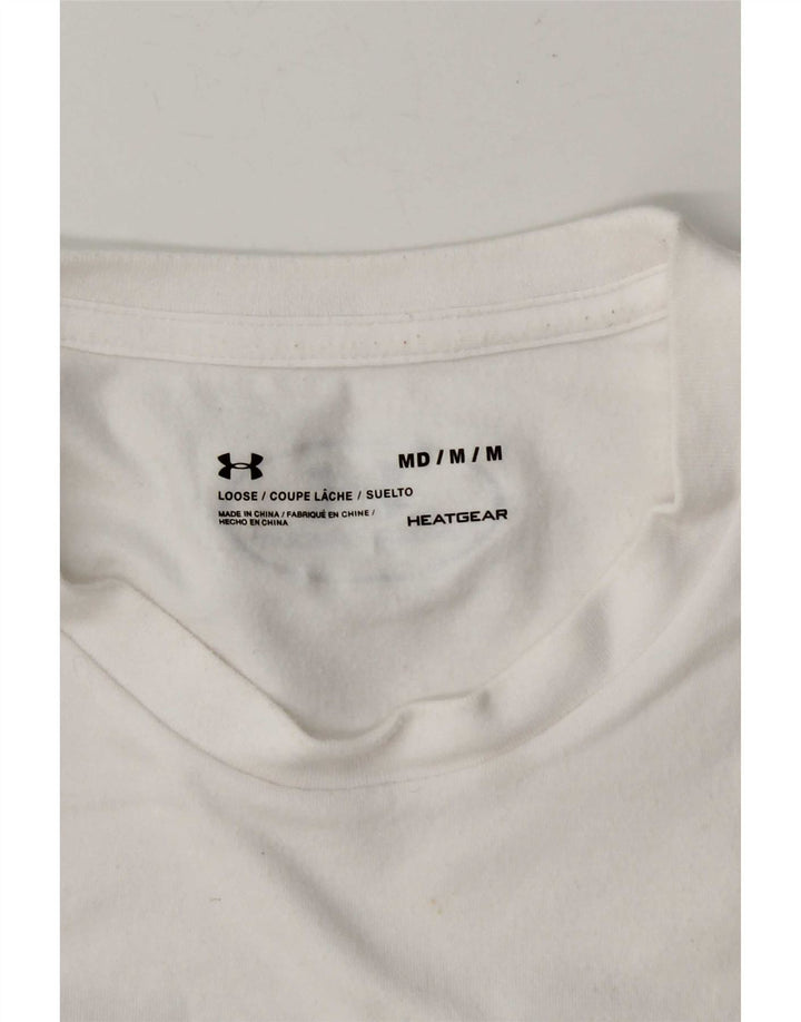 Camiseta Under Armour Heat Gear Graphic para hombre, talla mediana, blanca