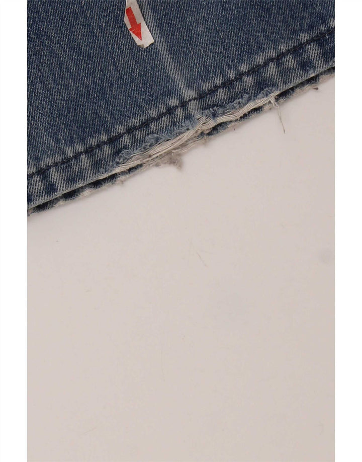 Levi's Vaqueros Rectos Desgastados Para Mujer W28 L32 Algodón Azul