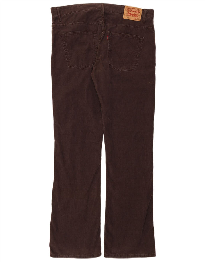 LEVI'S Mens 507 Pantalones de pana con corte de bota W36 L34 Algodón marrón