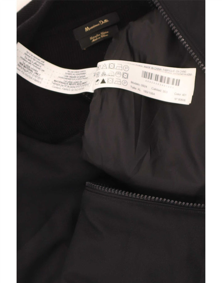 Massimo Dutti Cazadora Bomber Hombre UK 42 XL Algodón Negro