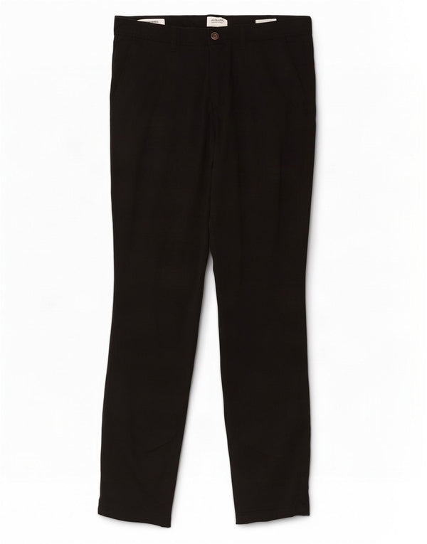 Jack & Jones Mens Marco Slim Fit Chino Pantalones W34 L32 Algodón Negro