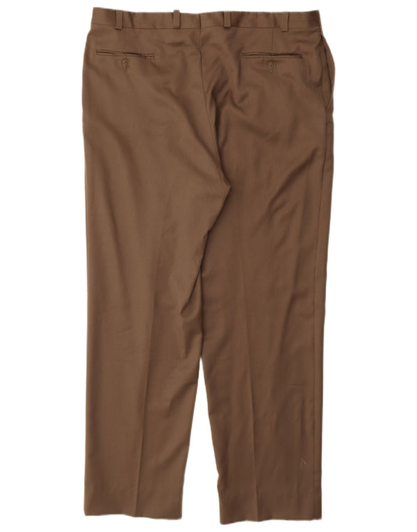 Pantalón de traje recto Calvin Klein para hombre W40 L32 Lana beige